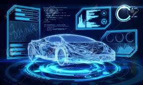 Unsplash has all the car wallpaper you're looking for. Creative Blue Car Interface On Dark Wallpaper Transport Engineering Stock Photo Picture And Royalty Free Image Image 127354153