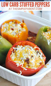 Low Carb Stuffed Peppers Without Rice Make Healthy Easy Low Carb Stuffed Peppers Stuffed Peppers Peppers Recipes