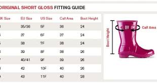 wellington hunter size chart guide for hunter original short