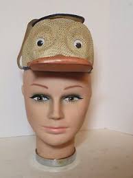 1960's Walt Disney Happy Birthday Donald Duck Squeaky Bill Large size Cap  Hat