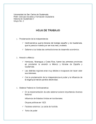 Con todo el respeto que merece méxico, esta pregunta me enferma, hasta náusea me causó. Hoja De Trabajo Grupal Historia 2 By Maria Jose Issuu