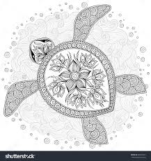Coloring Pages Hand Drawn Sea Turtle Turtle Coloring Pages Animal Coloring Pages Henna Animals