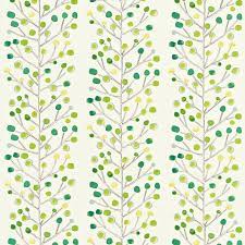 Berry Tree Fabric Emerald Lime Chalk 120051 Scion Melinki One Fabrics Collection Scion Fabric Modern Fabric Tree Wallpaper
