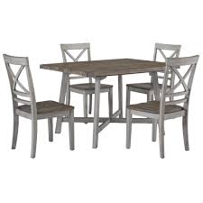 Standard Fairhaven 5 Piece Dining Set In Oak Reclaimed And Rustic Grey Nebraska Furniture Mart Kitchen Table Settings Side Chairs Dining Bistro Table Set