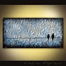 Bird On A Wire Movie Theme Song Bird Painting Birds On A Wire Large Add Birds To Represent Family Birds Painting Acrylic Painting Canvas Canvas Painting