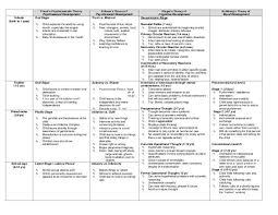 19 described piaget child development chart