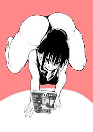 inui achu, mitsukura itsuha, erotic x anabolic, original, absurdres,  highres, 1girl, all fours, ass, bikini, breasts, huge ass, large breasts,  leaning forward, long hair, micro bikini, monochrome, self-promotion, solo,  swimsuit, thick thighs,