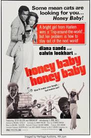 A woman (thin, pretty, smiley) sits on her couch and turns on the tv. Honeybaby Honeybaby 1974 Trakt Tv