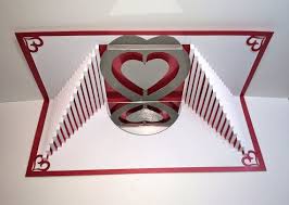 Open up the card and bend the new fold forward, making it pop out. I Love You Card W Stairs To Her Heart Pop Up 3d Card Handmade Etsy Pop Up Cards Cards Card Making