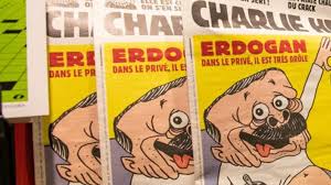 Charlie hebdo is a disgusting newspaper that promotes racism, xenophobia, islamophobia and sexism. Row Over Rude Charlie Hebdo Cartoon Mocking Turkey S President Erdogan World News Sky News