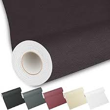 Dark Brown Leather Repair Patch 17x79 Inch for Furniture and Car Seats
