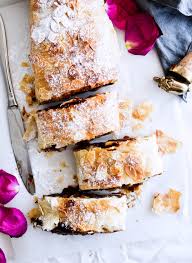 The word phyllo is a greek word meaning leaf, and you can probably guess why. Easy Chocolate Pear Strudel Sugar Salted