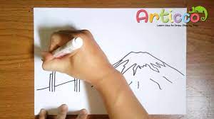How To Draw Mt Fuji Step By Step Youtube