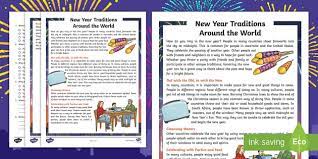Every Month Is A New Year Celebrations Around The World Read Aloud Fourth Grade New Year Around The World Reading Comprehension