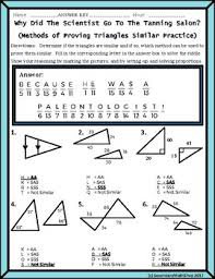 Triangles and trigonometry geometry curriculum. Methods Of Proving Triangles Similar Riddle Practice Worksheet Tpt