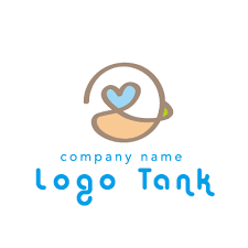 ハートでつながりをイメージしたぬくもりのあるロゴ ロゴ ロゴデザイン ロゴマーク