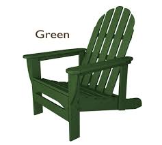 Polywood Adirondack Chair In Green Recycled Plastic Is Long Lasting And Eco Friendly Polywood Adirondack Chairs Adirondack Chair Outdoor Chairs