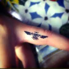 Small Thunderbird On Finger Tattoo Idea Tribal Bird Tattoos Small Eagle Tattoo Small Bird Tattoos