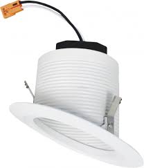 White trim with black baffle. Elco El423ct5w 4 Led Sloped Ceiling Housings And Trims Modern All White Led 4 Sloped Baffle Recessed Lighting Insert Elc El423ct5w