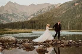 A simple and elegant wrap dress in fall colors. The Most Breathtaking Wedding Venues In Colorado