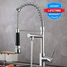 gavaer spring pull down kitchen faucet