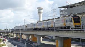 Brisbane airport is just 20 minutes by train from the city. A Gold Coast Train Departing From Brisbane Domestic Airport Station Youtube