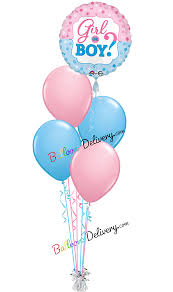 Gender Reveal Baby Pink Blue Bouquet Colorful balloons png image download balloons format. gender reveal baby pink blue bouquet