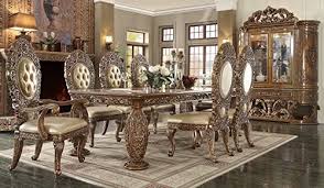 Our extensive range of formal dining sets is sure to let you find the perfect dining set for your home without having to waste countless hours in the hunt. Amazon Com Inland Empire Furniture Enzo 9 Piece Formal Dining Room Set With Intricate Carvings Table Chair Sets