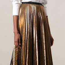 Maybe you would like to learn more about one of these? Gold Metallic Pleated Skirt Women S Fashion Bottoms Skirts On Carousell