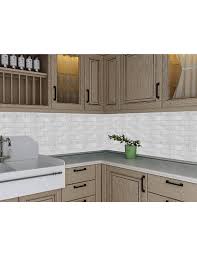 The continuous look brings harmony to your kitchen! Peel And Stick White Marble Subway Tile Backsplash Clever Mosaics