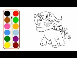 Simbol kemurnian, kekuatan dan sihir. Contoh Gambar Mewarnai Unicorn Lucu Kataucap