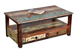 Ein flacher tisch im wohnzimmer ist eigentlich unverzichtbar. Shabby Chic Vintage Couchtisch 120x45x60cm Altholz Massiv
