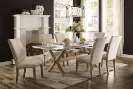 Luella Cool Weathered Oak Zinc Top Dining Table Modern Dining Table Dining Room Sets Dining Room Furniture