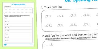 You can read about pronouncing the english alphabet here. Ou Spelling Activity Teacher Made
