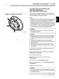 An Excerpt Of Section 117 35 Camshaft Timing Chain From The Bmw 3 Series E90 E91 E92 E93 Service Manual 2006 2011 This Excer Bmw 3 Series Bmw The Unit