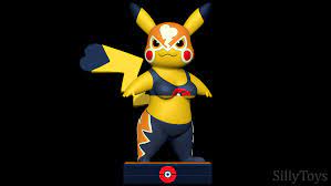 Pikachu Libre - Pokemon Go 3D Принт Модель in Животные 3DExport