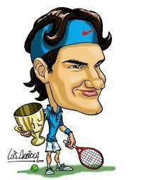 Federe 100% cotone di qualità e stampe divertenti con confezione regalo. Roger Federer Dibujos De Futbol Caricaturas De Famosos Personajes Caricaturas