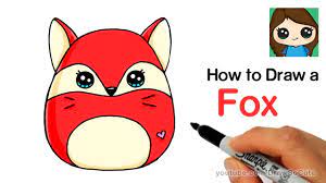 How To Draw A Cute Fox Easy Squishy Squooshems Youtube Cute Drawings Cute Fox Drawing Fox Drawing Easy