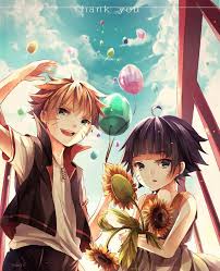 Naruto is dying and kurama gives a jutsu to time travel. Bolt And Himawari By Neokirii On Deviantart Anime Naruto Awesome Anime