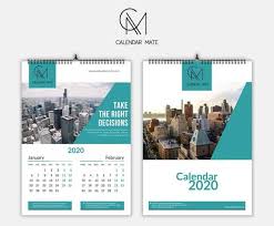 Brick Creative Wall Calendar Design 2020 Psd File Desain Kalender Kalender Desain
