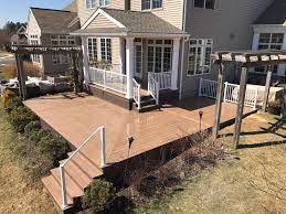 It gets hot, and as gorgeously appointed as your fine hardwood deck might be, if you don't provide shade, everybody will run for cover. Vinyl Wood Covered Deck Installer Serving Lancaster And Central Pa Stump S Quality Decks Porches