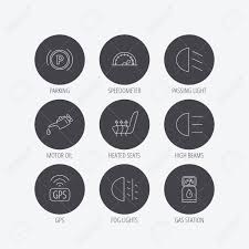motor oil passing fog lights and gps icons speedometer parking royalty free cliparts vectors and stock illustration image 65490560 motor oil passing fog lights and gps icons speedometer parking