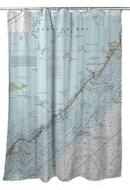 Fl Islamorada Fl Nautical Chart Shower Curtain