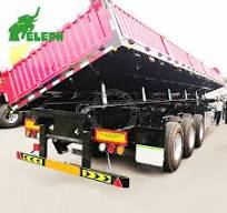 3 Axle Tri-Axle Rollover Dump Square Dump 30 Tons Hydraulic ...