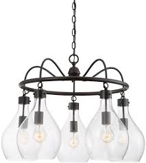 Savoy House 1 802 5 02 Pulaski 5 Light 28 Inch Oiled Bronze Chandelier Ceiling Light