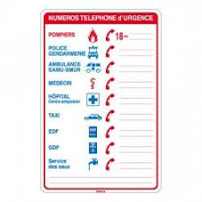 Panneau Pvc Numeros D Urgence Panneau Pvc Urgence Panneau