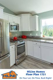 Hiline Home Plan 1721 Kitchen In 2020 Stainless Steel Appliances White Kitchen Kitchen Cabinets And Flooring Appliances White Cabinets