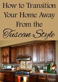 Decorating above kitchen cabinets is in style all the way! How To Transition Your Home Away From The Tuscan Style