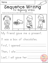 February Sequence Writing Contains 30 Pages Of Narrative Prompts Worksheets Students Will Observe T Sequence Writing Kindergarten Writing First Grade Writing