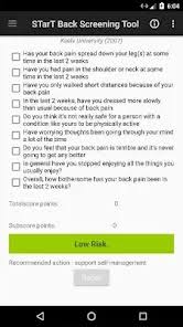 Image result for Start Back Screening Tool